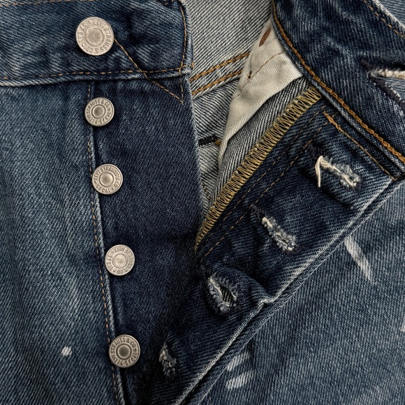 Levi’s 501® ‘93 Straight Jeans – W34 L34 | Distressed Medium Wash | New with Tag - Picture 5 of 6